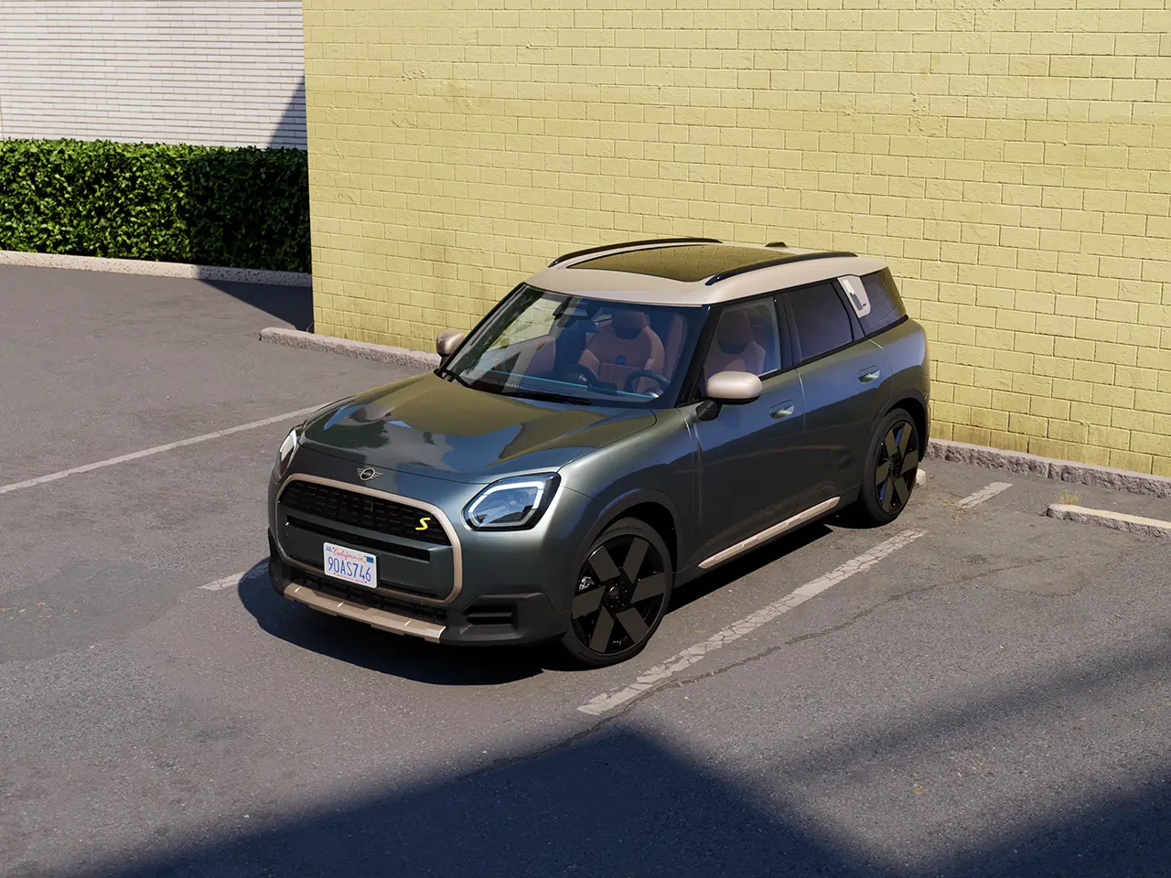 Видео кое детално ги прикажува внатрешноста и надворешноста на MINI Countryman. Камерата се поставува над контролната табла, истакнувајќи ги елементите на дизајнот.
