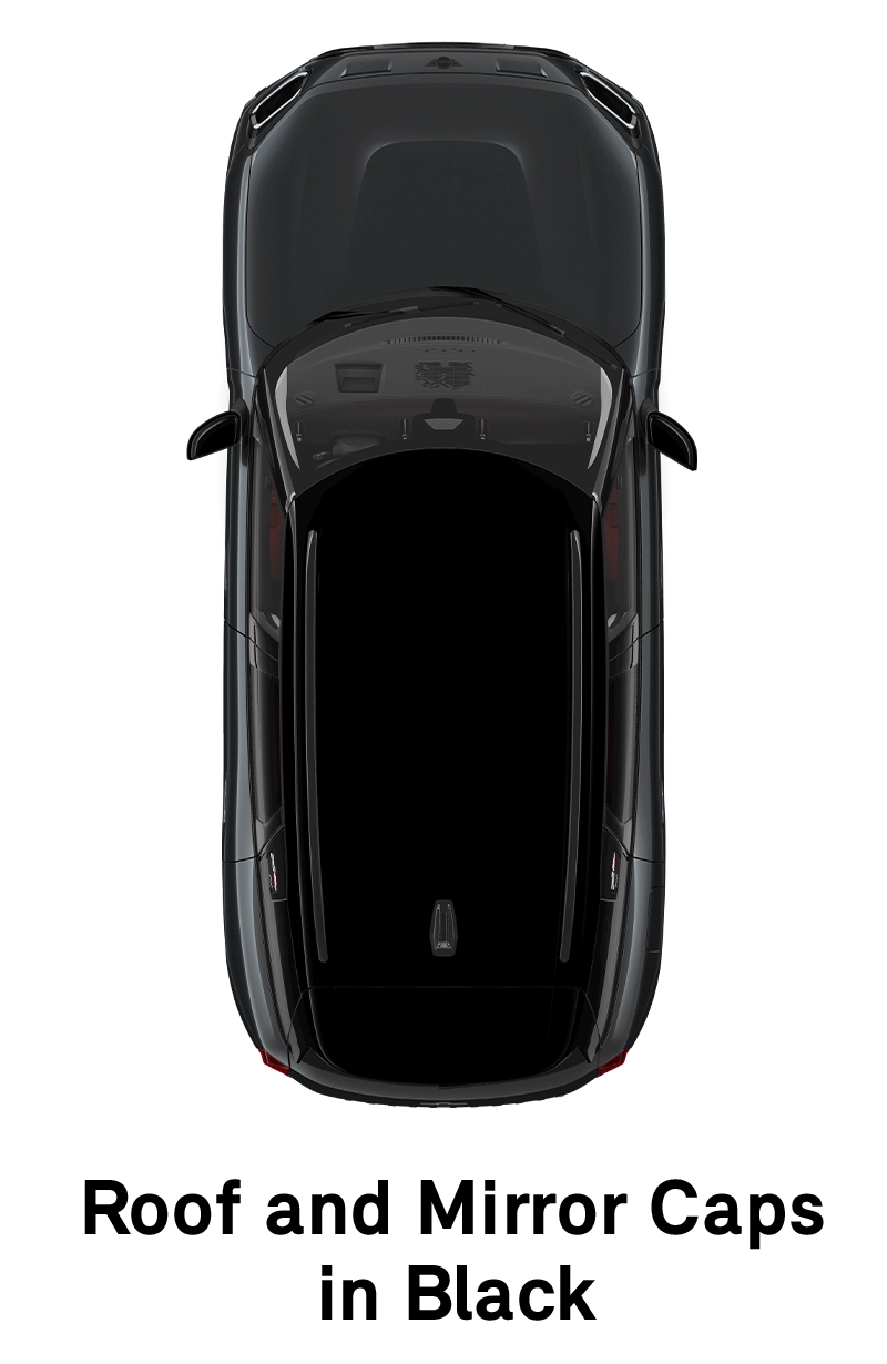 MINI кров: Капаци за кровот и ретровизорите во црно