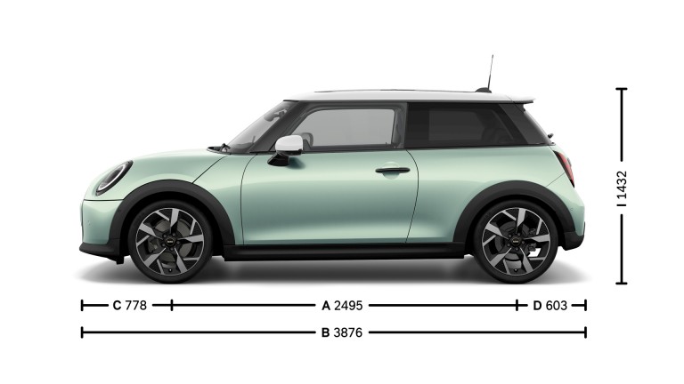 MINI Cooper 3- врати - димензии - воведна слика